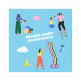 Dreams Under Construction Square Blue (Print Only) thumbnail