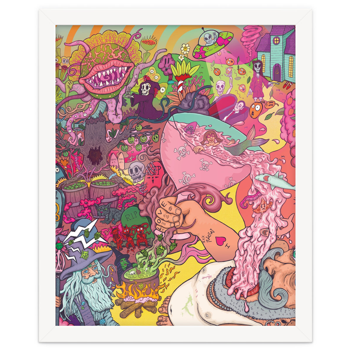 Abbeydale Brewery Collab Series Full Illustration - Yeastie Boys UK, Northern Monk, Origins Fyne Ales, Haand, Brew York and Black Jack Brewery.