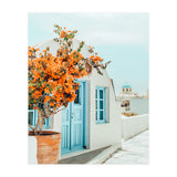 Greece Airbnb, Greece Photography Travel Digital Art, Scenic Landscape Architecture, White Building (Print Only) thumbnail