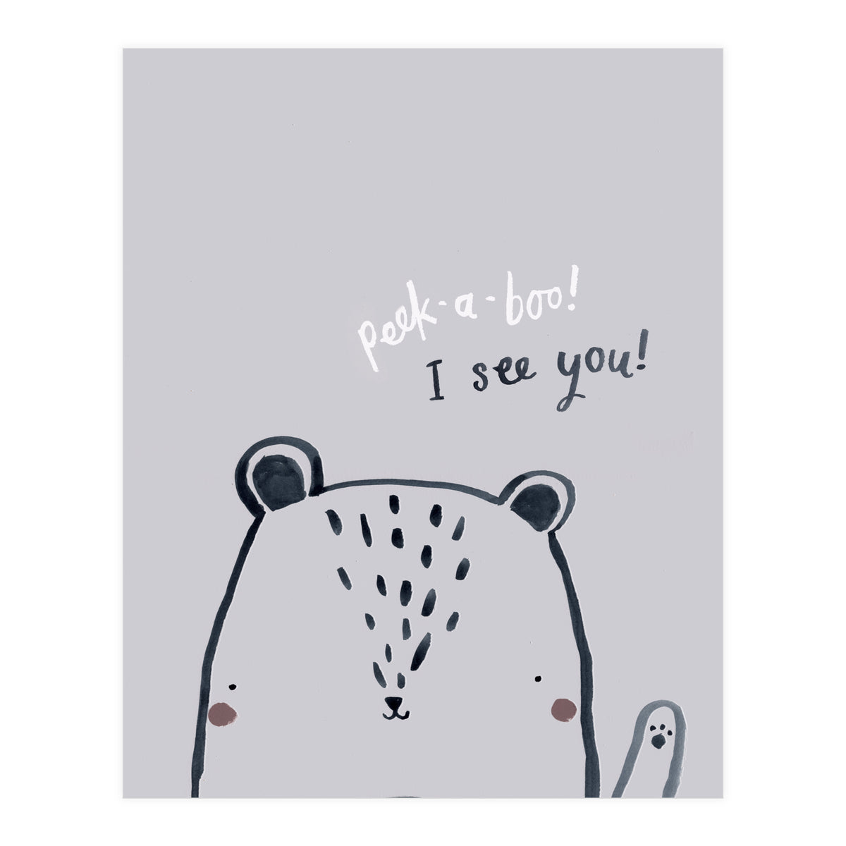 Peek A Boo Bear (Print Only)