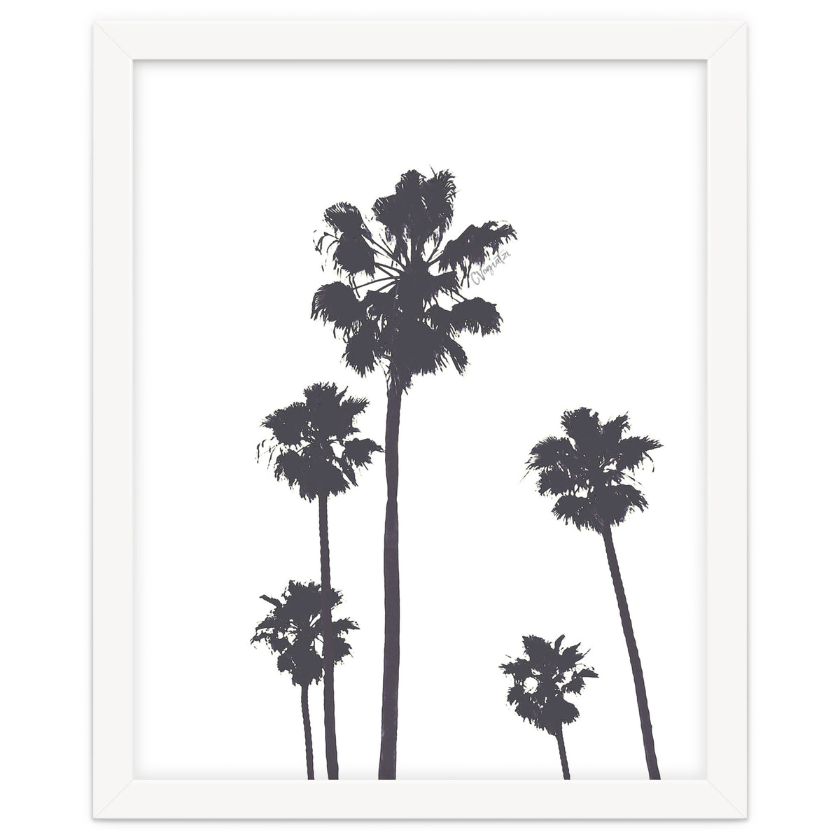 Palms & Sunset-Minimal B&W 2