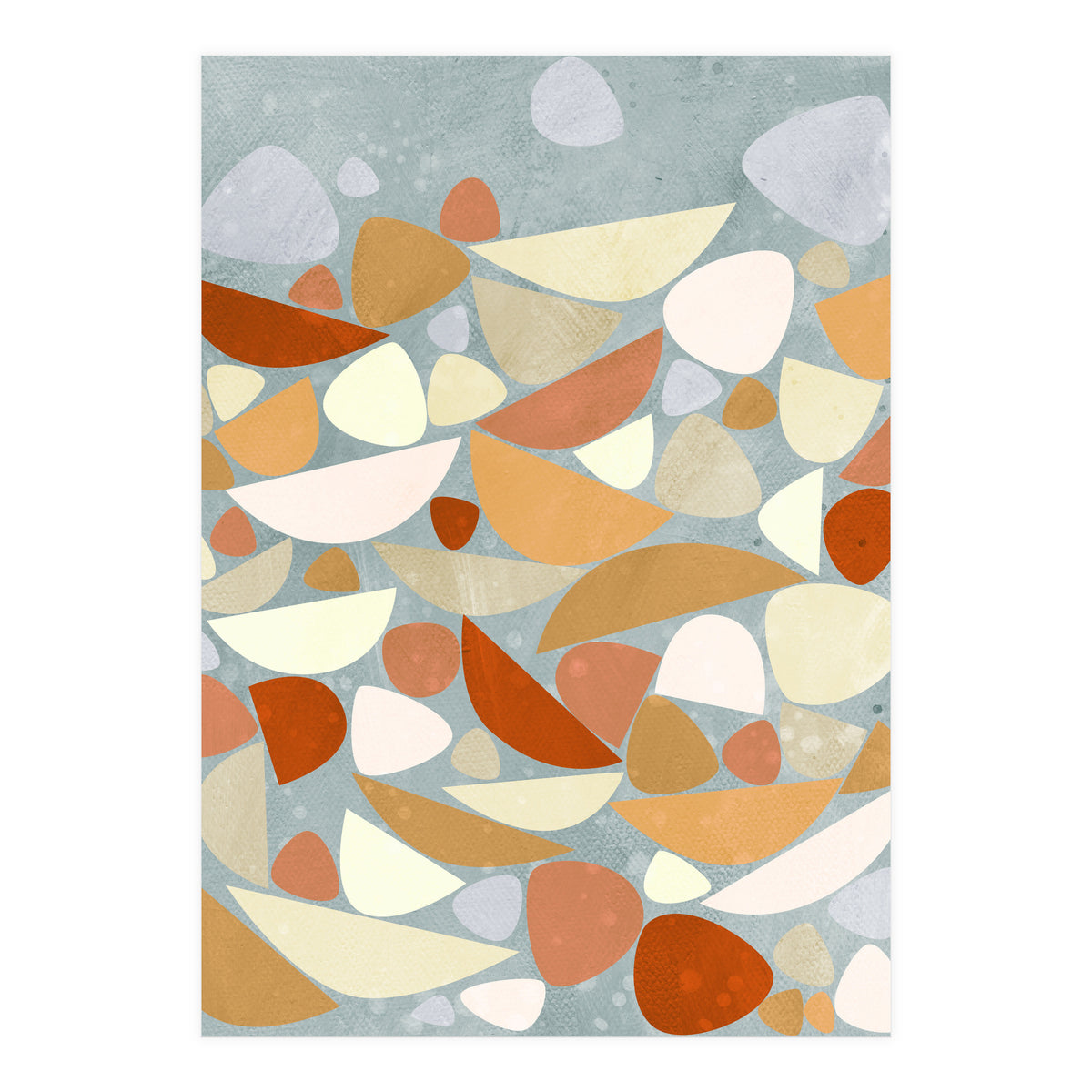 Sea Bed Orange Abstract (Print Only)