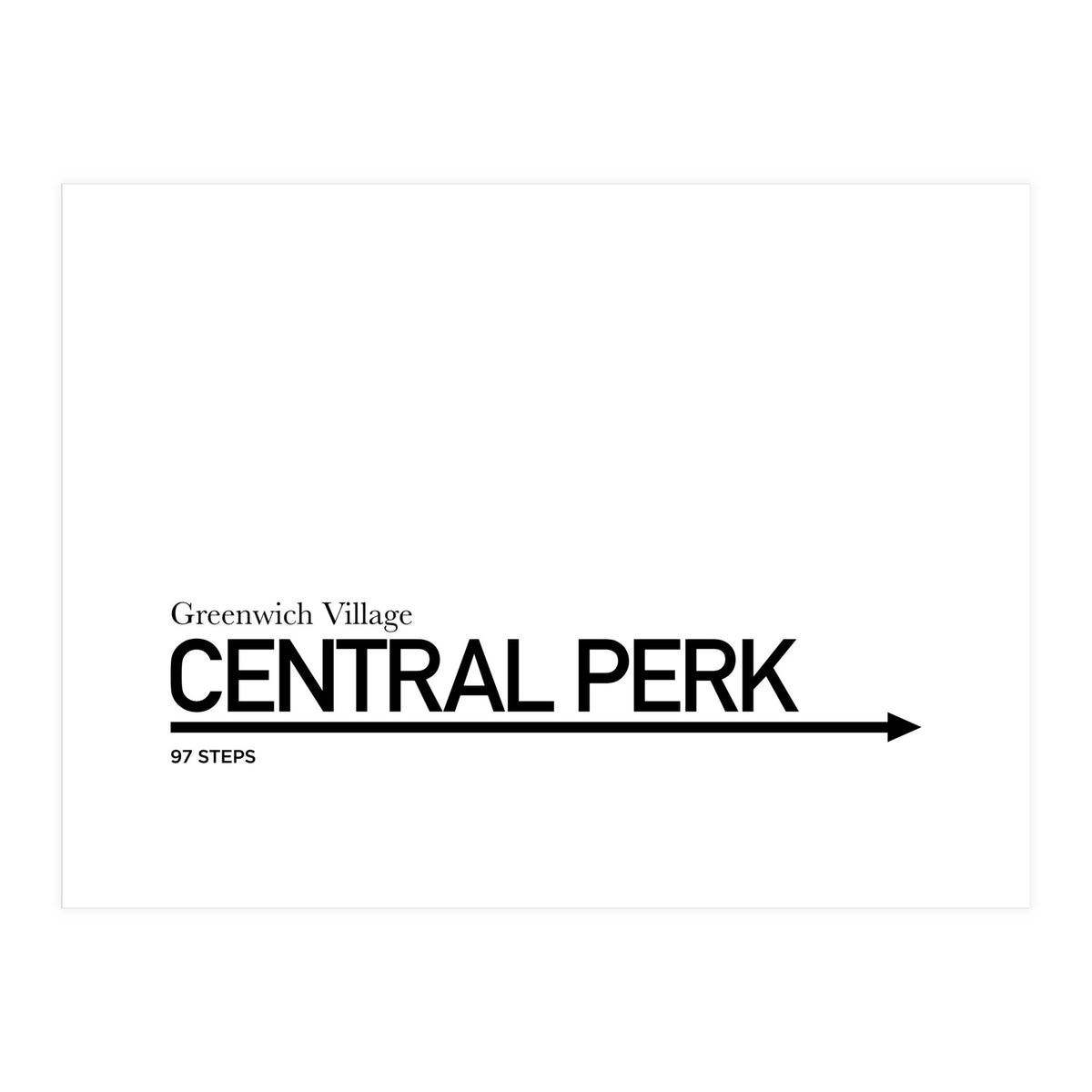 TO CENTRAL PERK (Print Only)