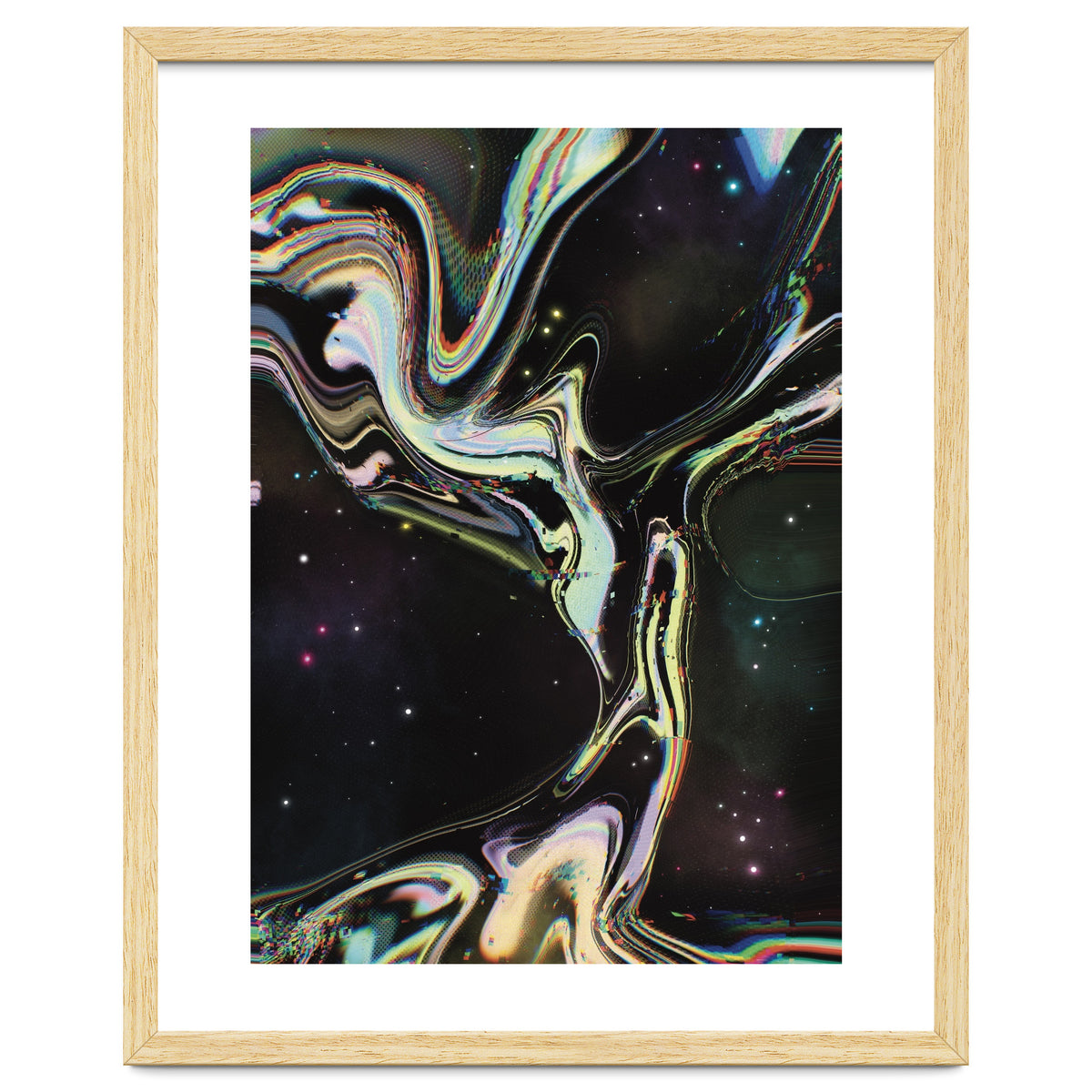 Glitch Black Space Nebula