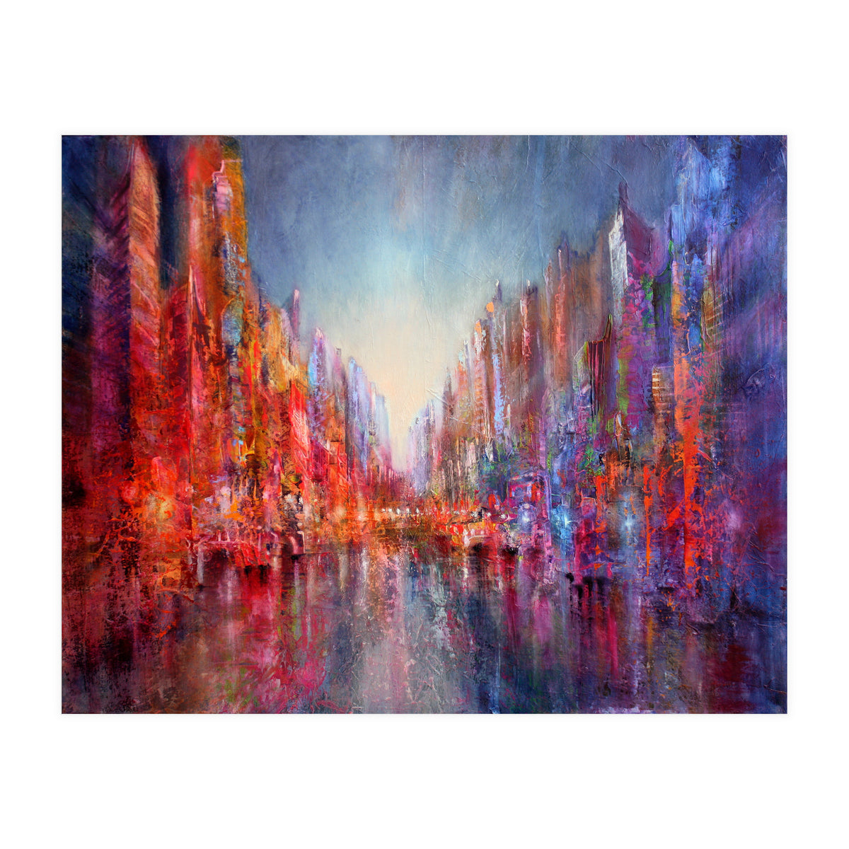 Stadt Am Fluss  - city on the riverside (Print Only)