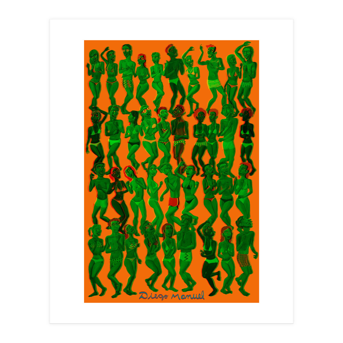 Bailando En La Playa 3d 5 (Print Only)