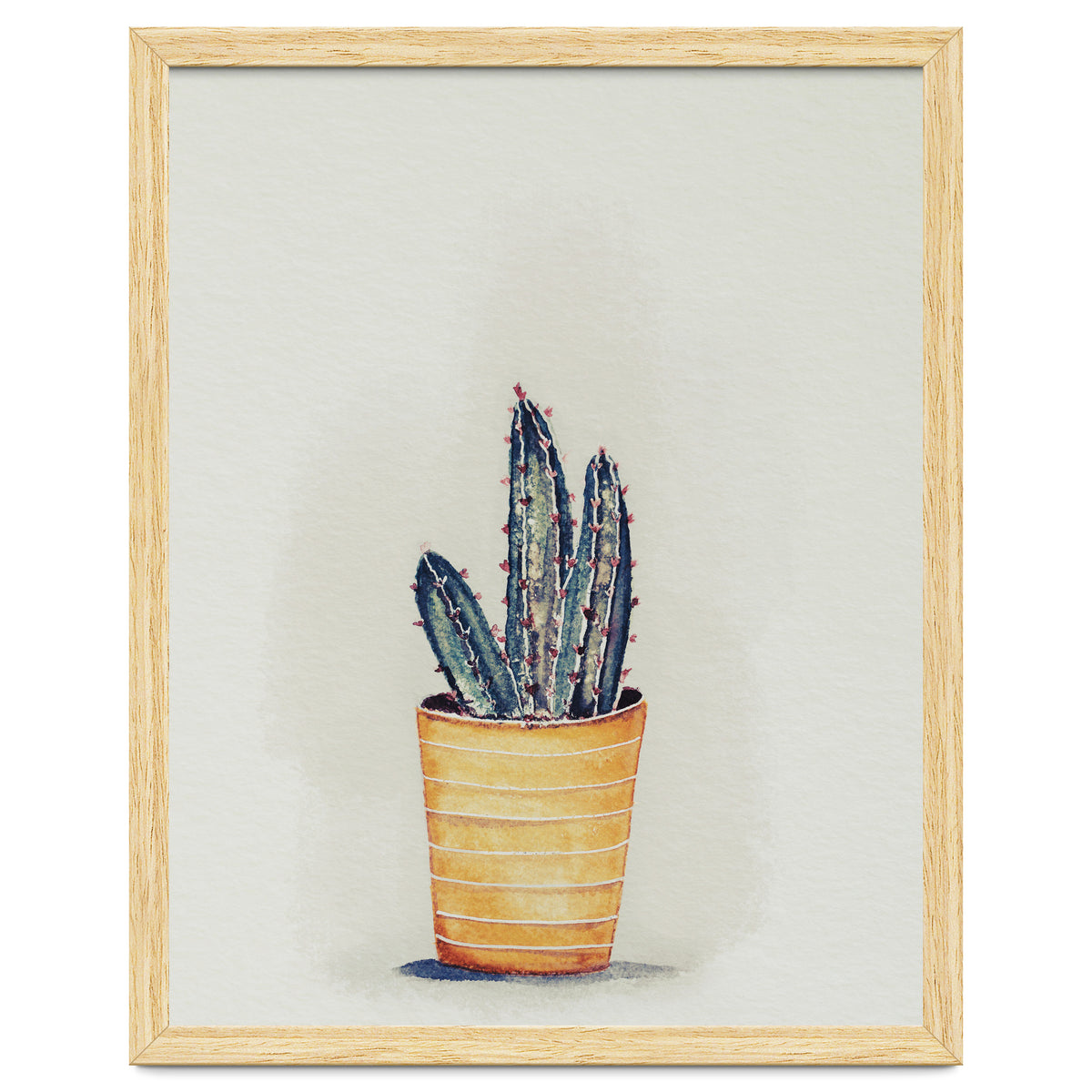 Cactus in yellow pot