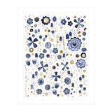 Indigo Flower Mashup (Print Only) thumbnail