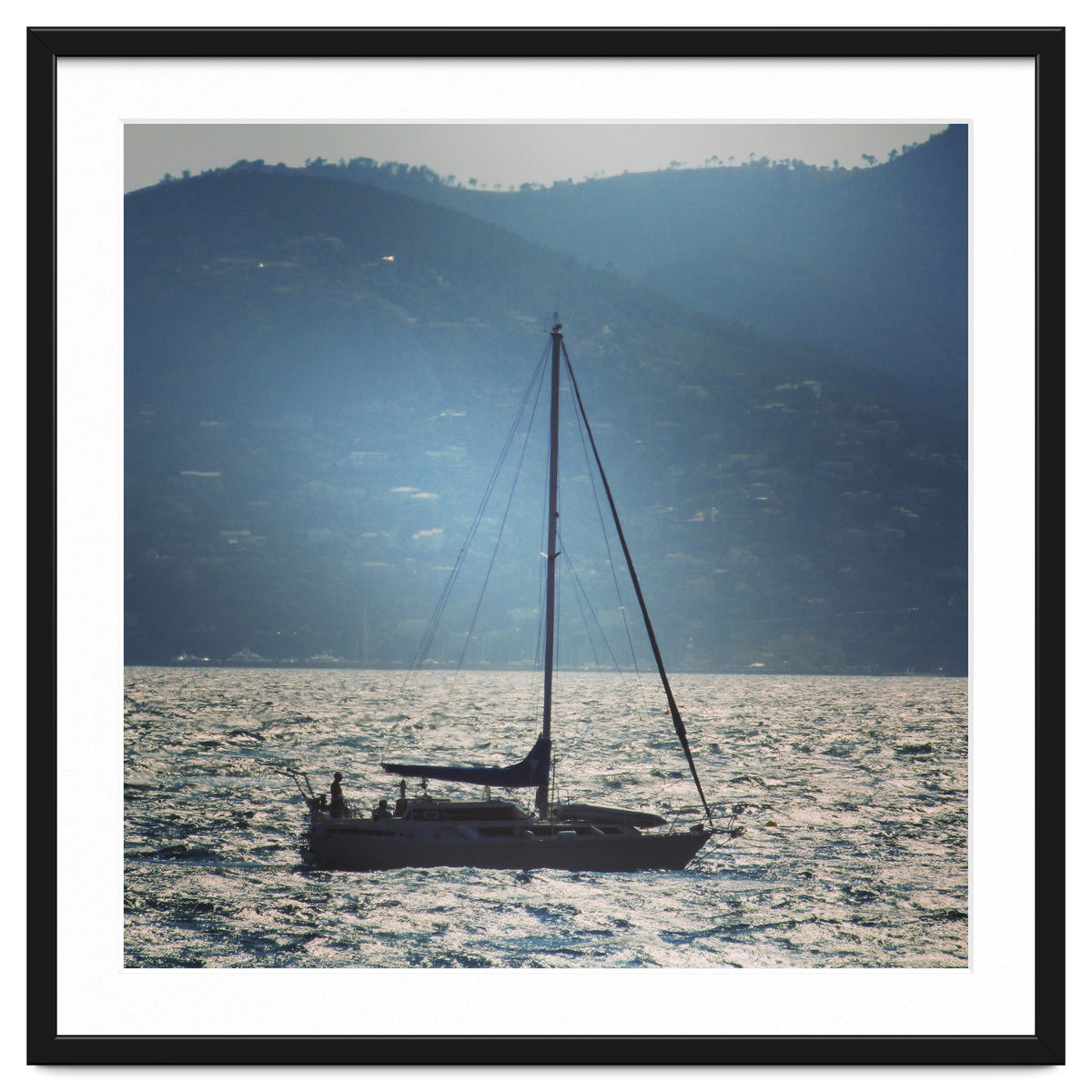 Sailing boat at sunset