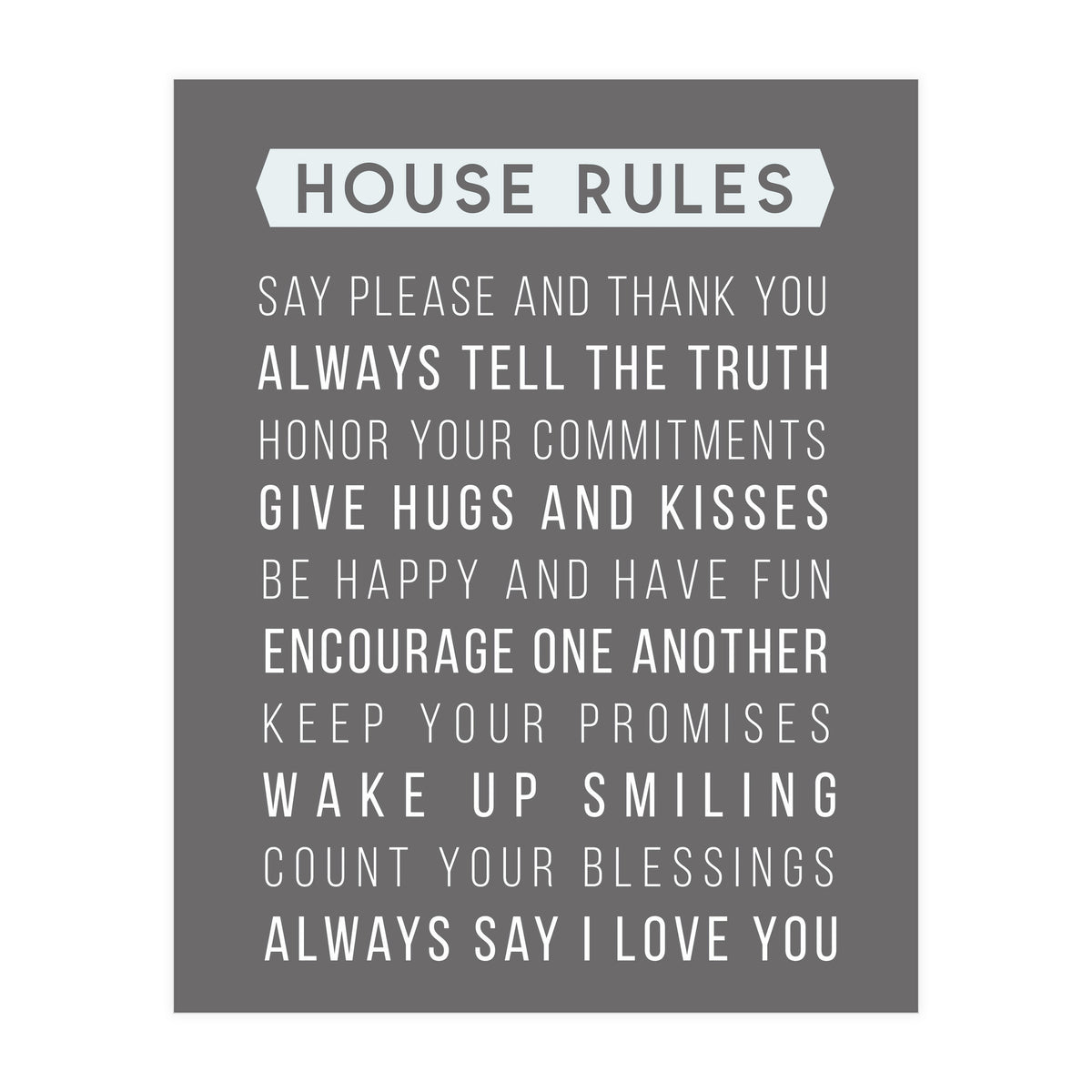 House Rules (Print Only)