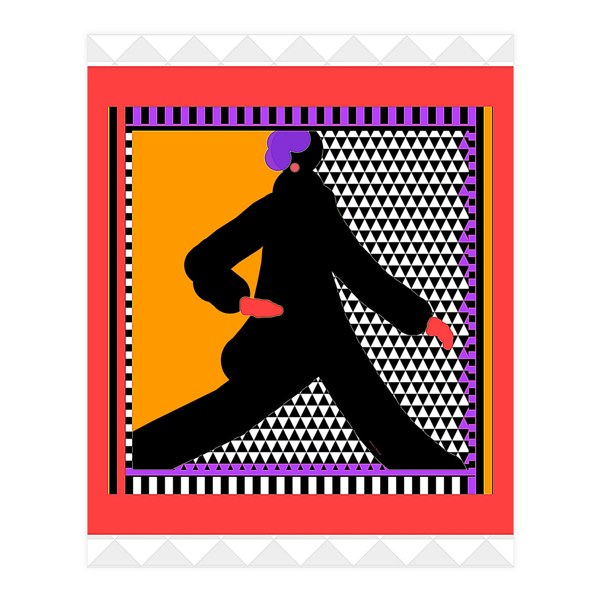 WOMAN WEARING BLACK TAKING A STROLL (Print Only)