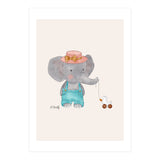 Baby Elephant And Duck (Print Only) thumbnail