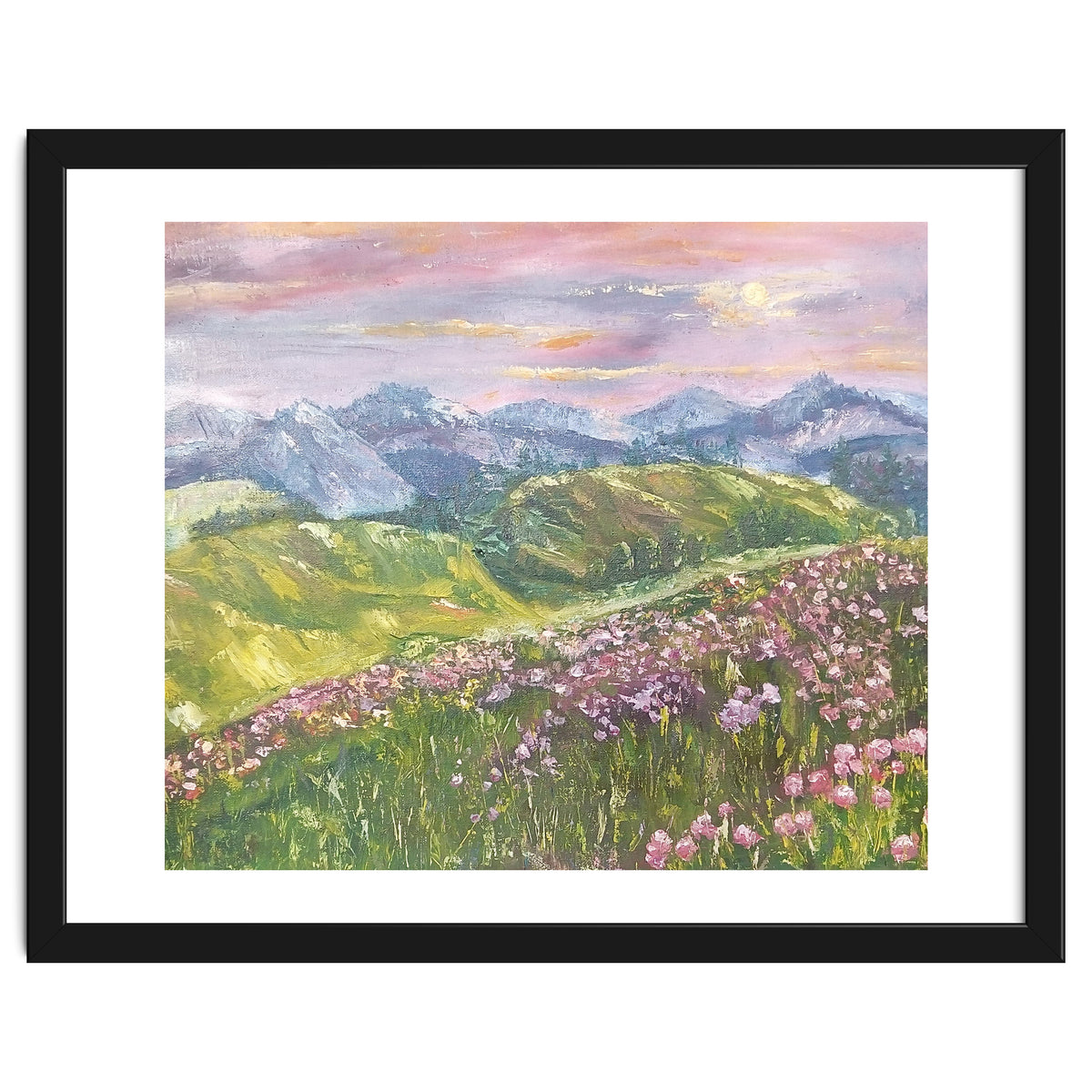 Sunset in the mountains