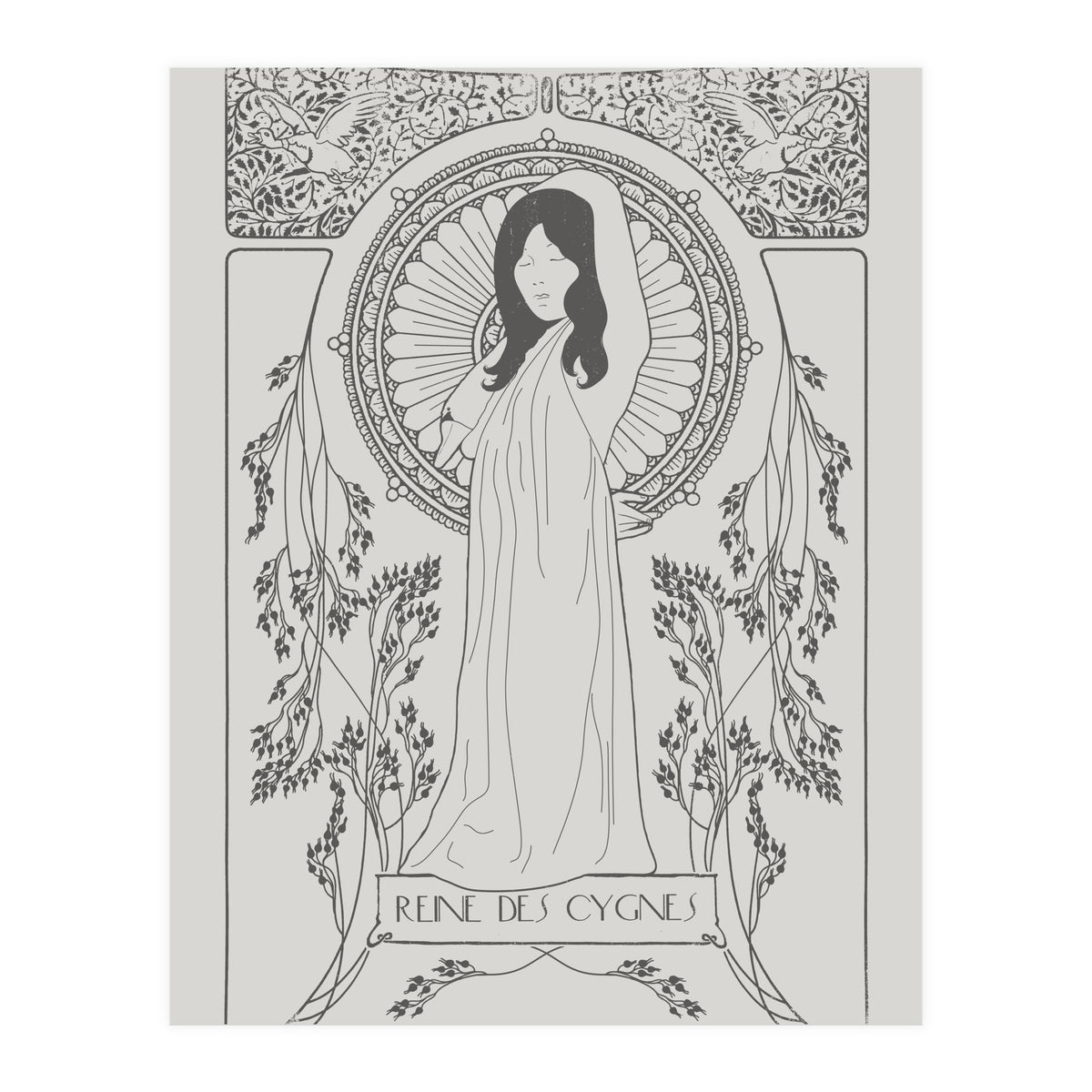 Reine Des Cygnes Grey (Print Only)
