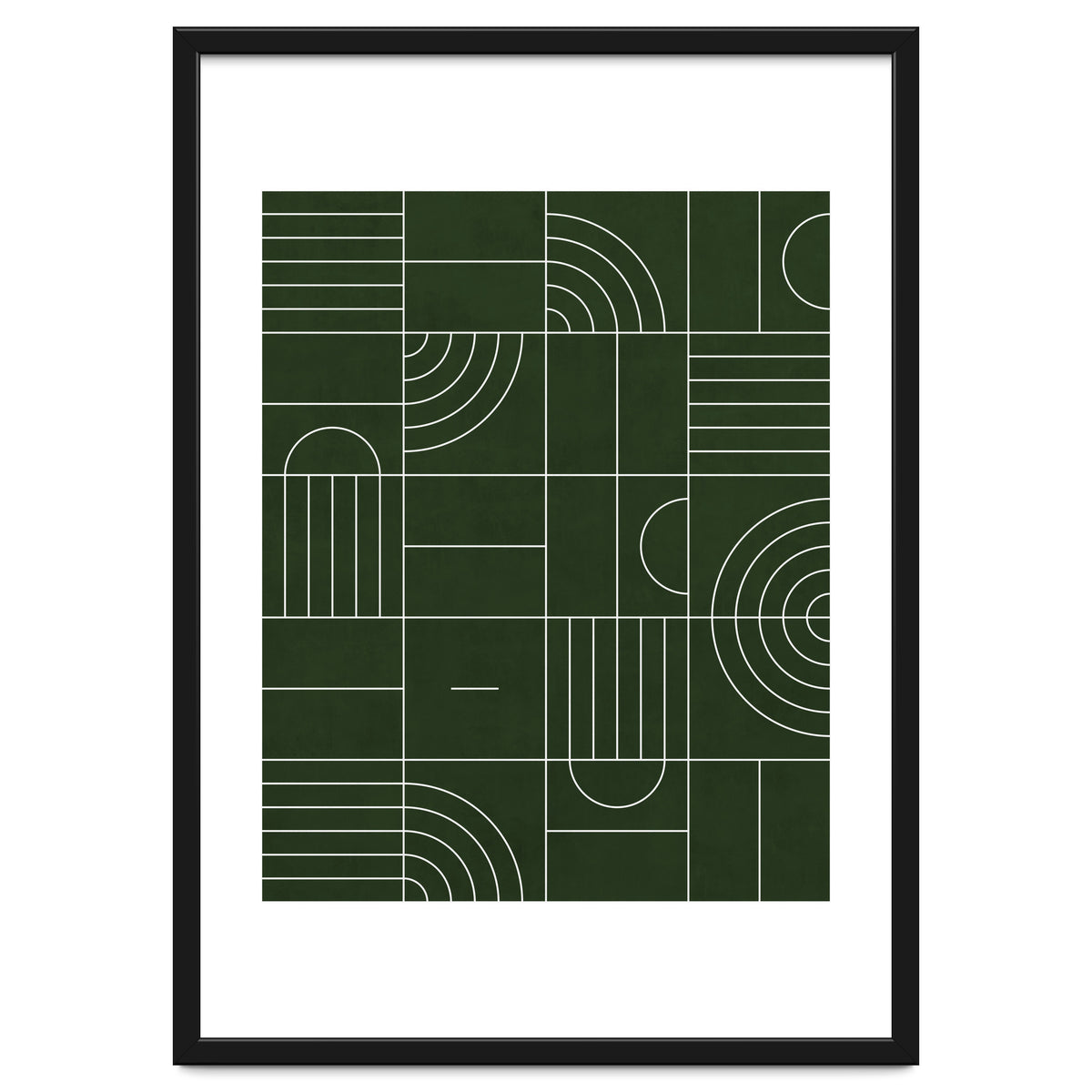 My Favorite Geometric Patterns No.24 - Deep Green