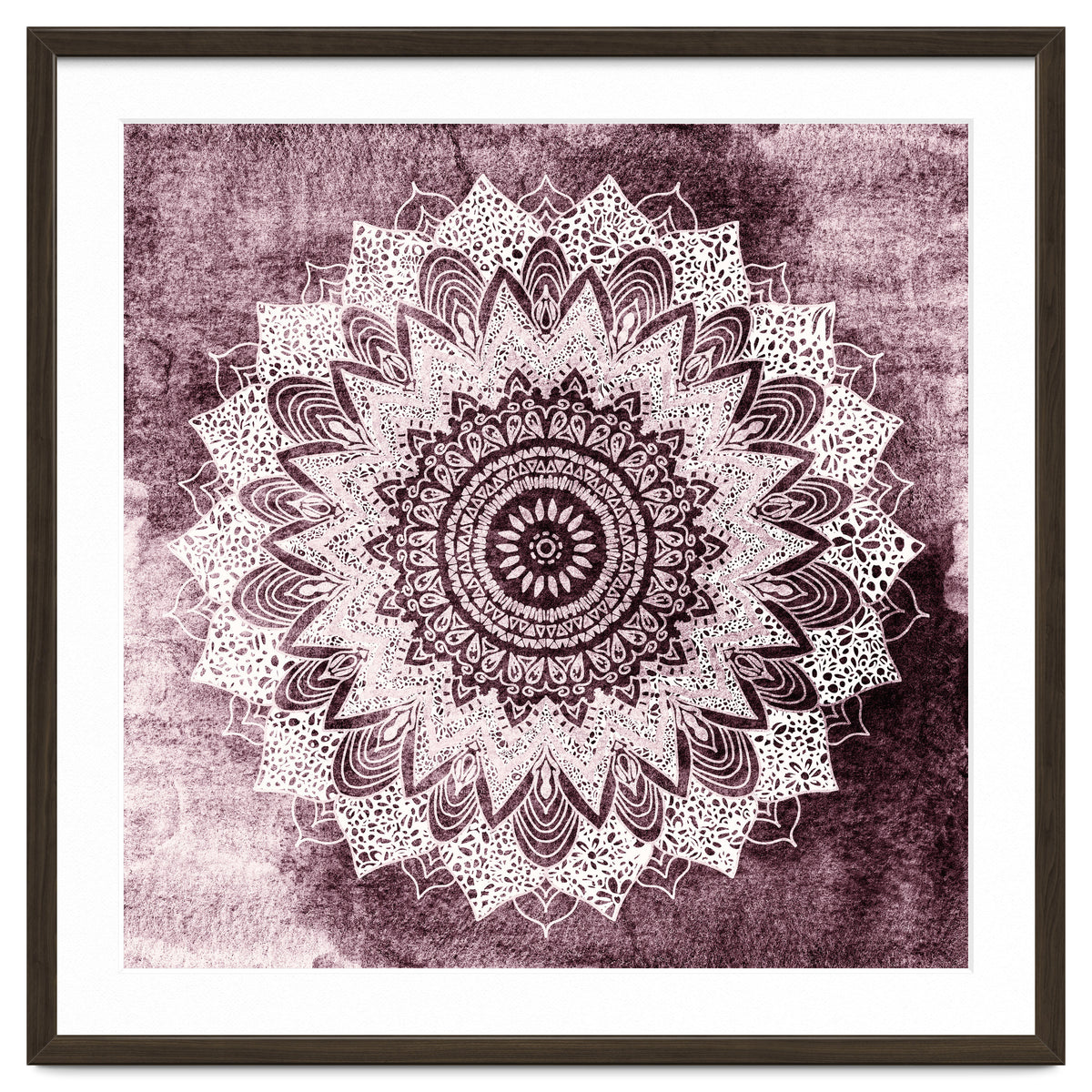 Bohochic Mandala In Burgundi