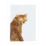 Cool Cat Cheetah Portrait with Gold Sunglasses (Print Only) thumbnail