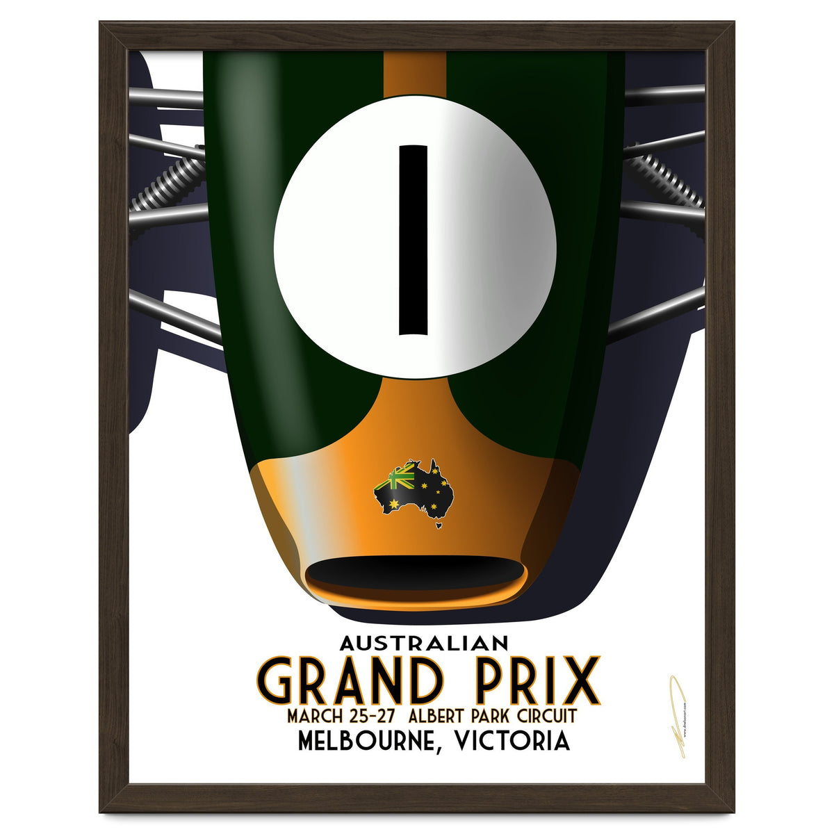 Australian Grand Prix Art Deco poster