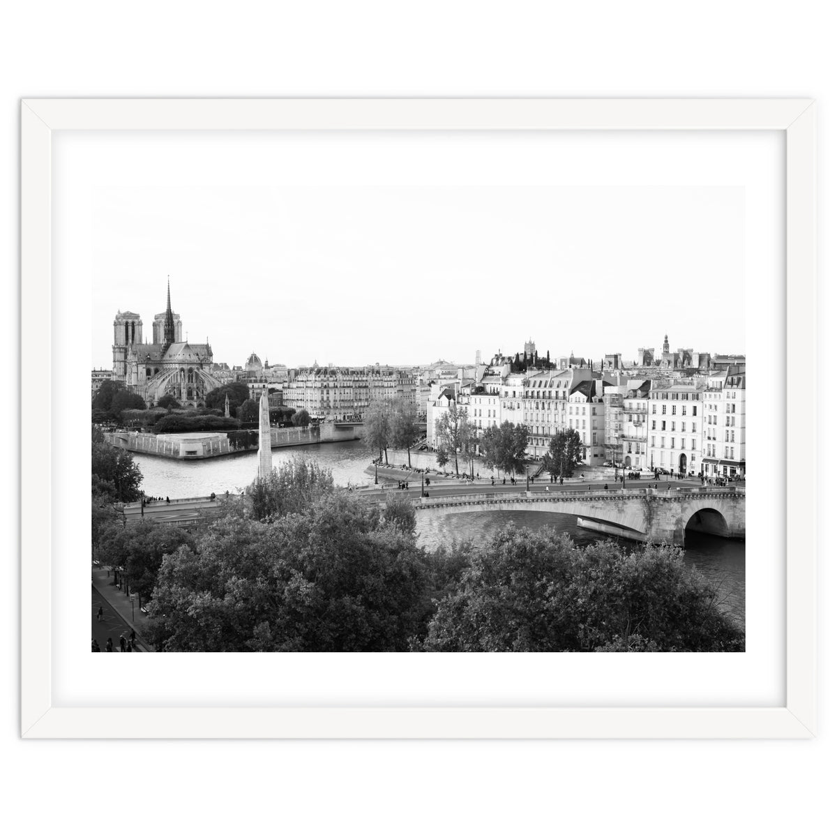 Paris View in Black and White