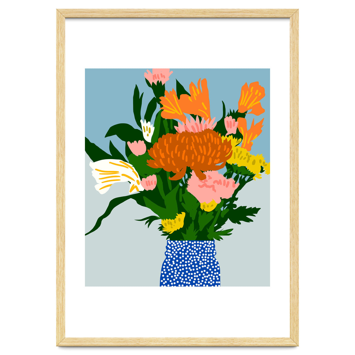 Potted Happiness | Flower Pot Botanical Floral Still Life | Eclectic Plants Modern Bohemian Décor