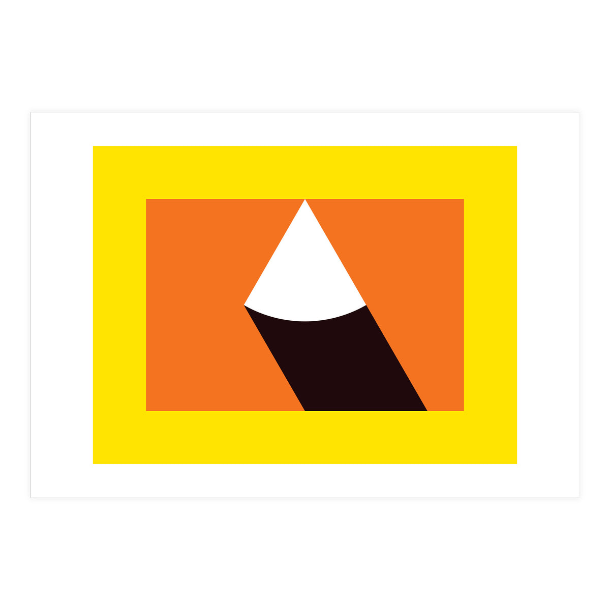 Geometric Shapes No. 47 - orange, black & yellow (Print Only)