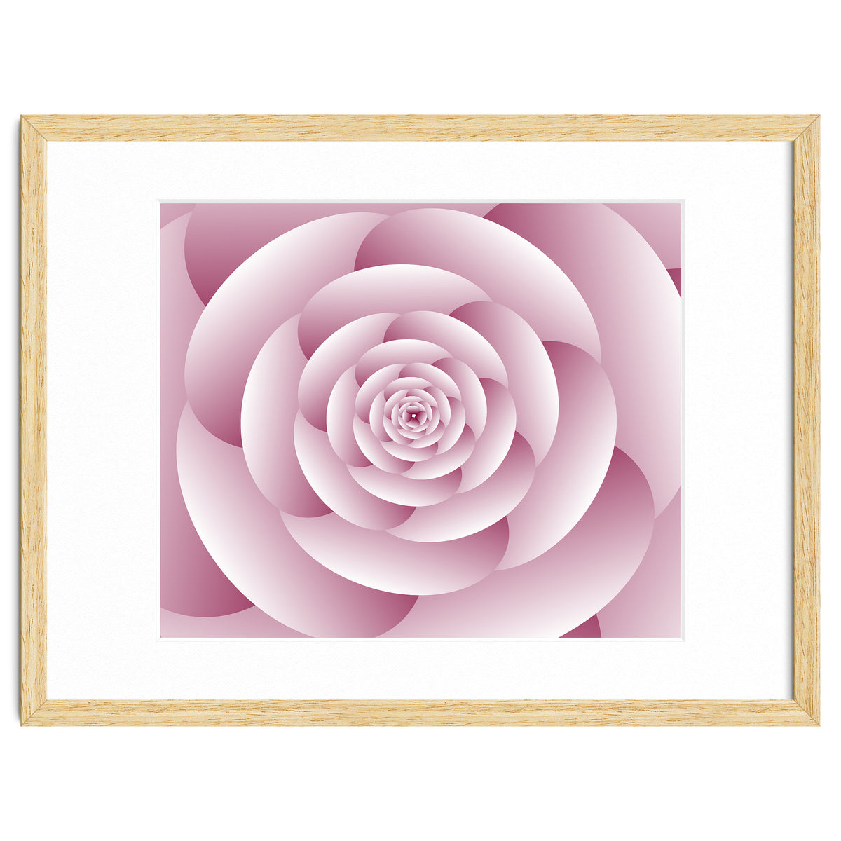 Abstract Rose Spiral 3D Art