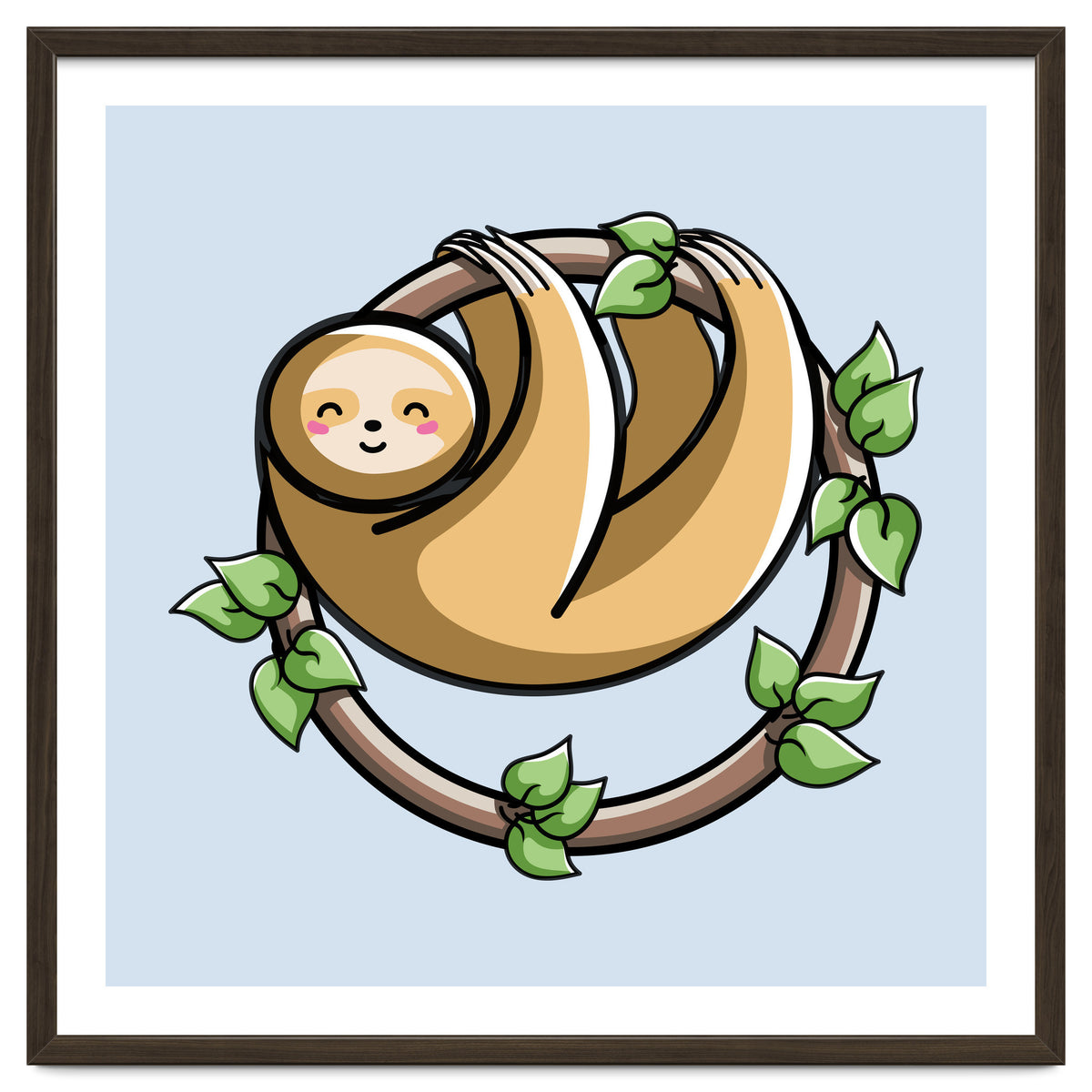 Kawaii Cute Sloth Circle