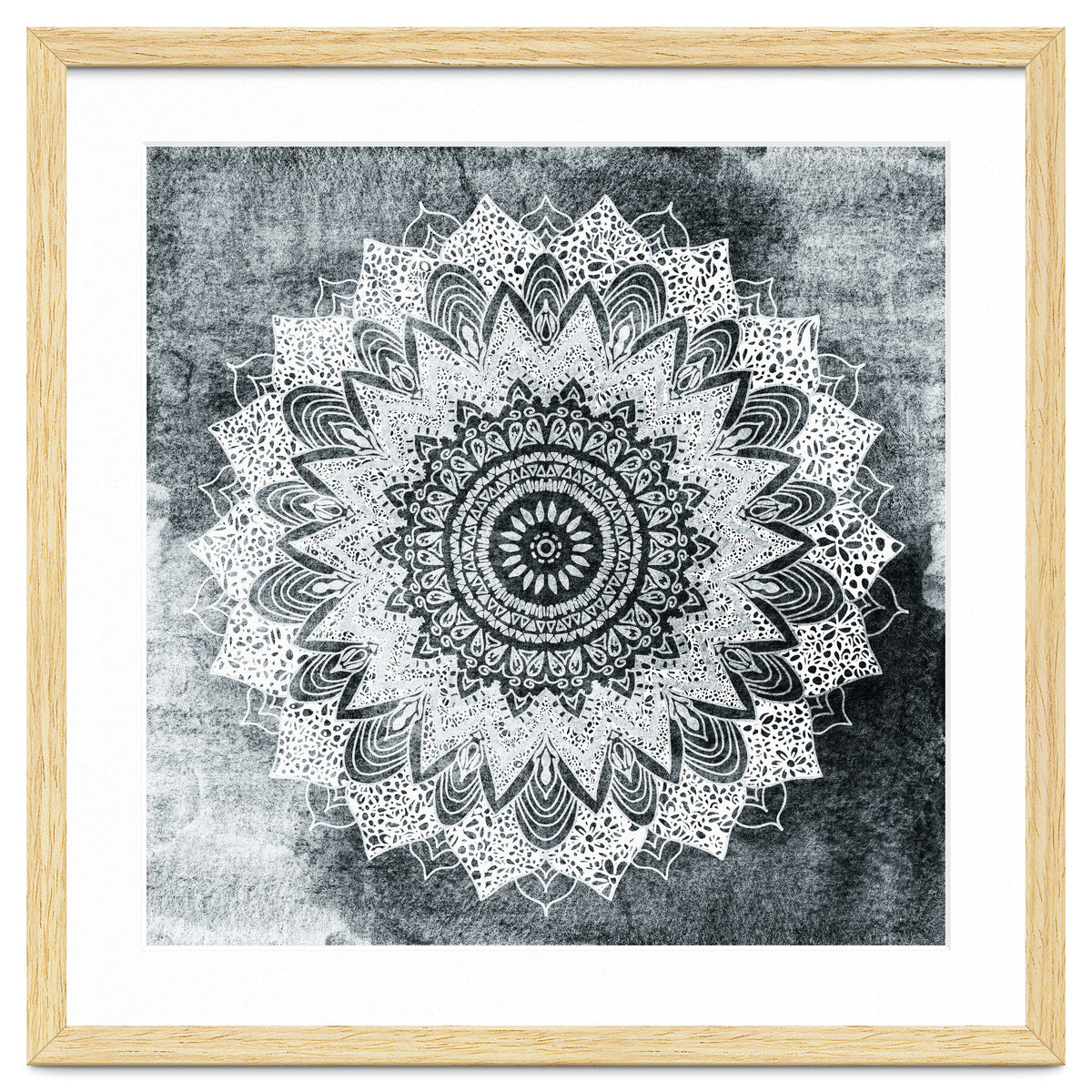 Bohochic Mandala In Gray
