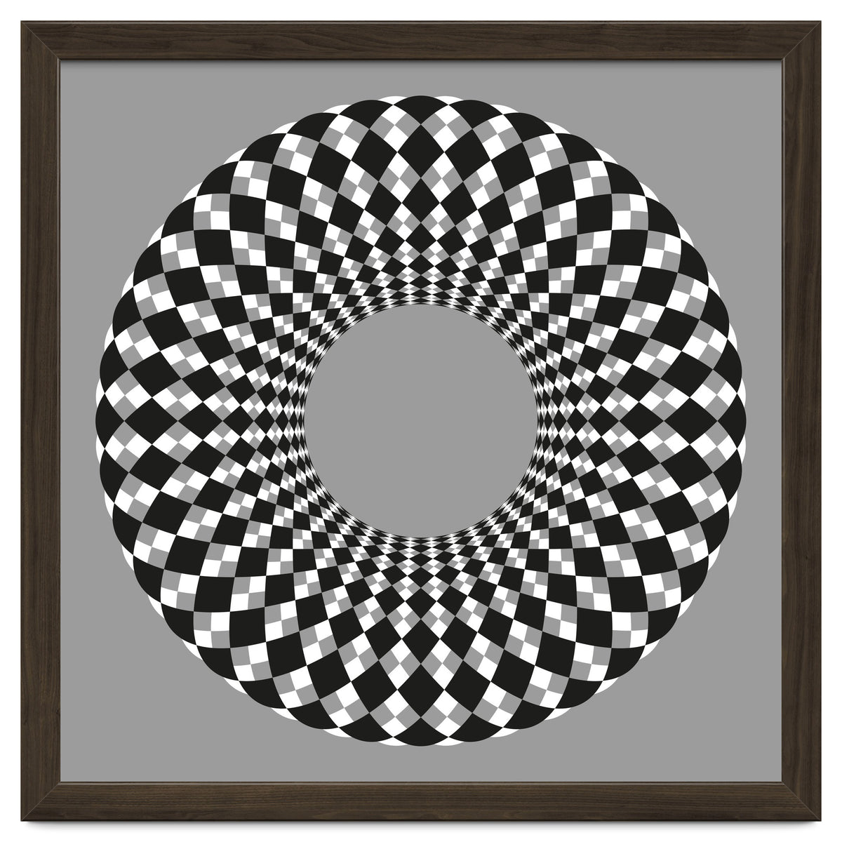 Black and white round