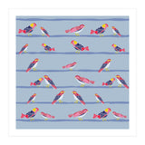 Colorful birds on a wire pattern (Print Only) thumbnail