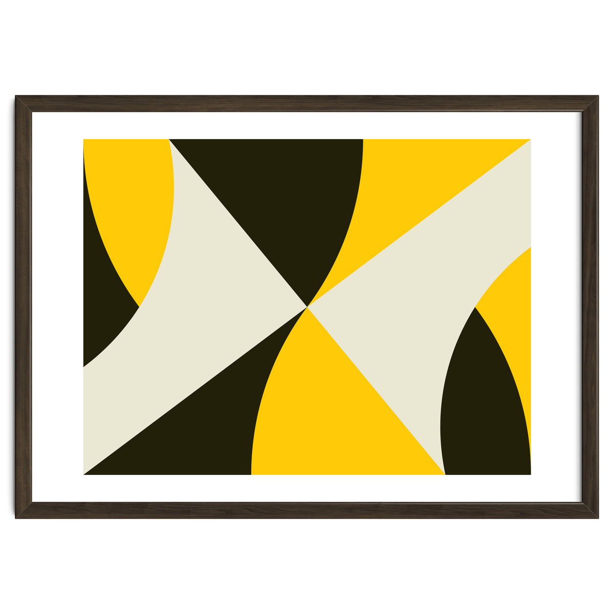 Geometric Shapes No. 4 - yellow, black & white