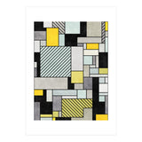 Random Concrete Pattern - Yellow, Blue, Grey (Print Only) thumbnail