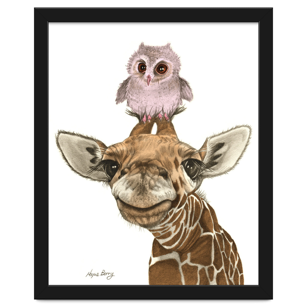 Giraffe and Owl