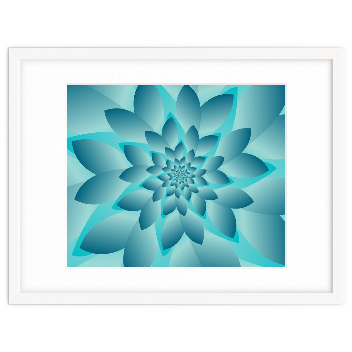 Abstract Modern Optical Illusion Floral Design Art