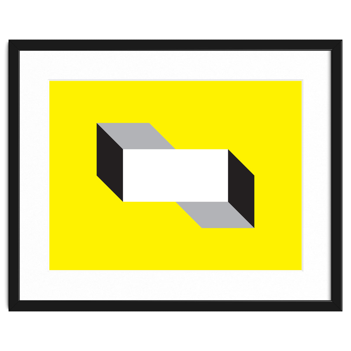 Geometric Shapes No. 50 - yellow, black & grey