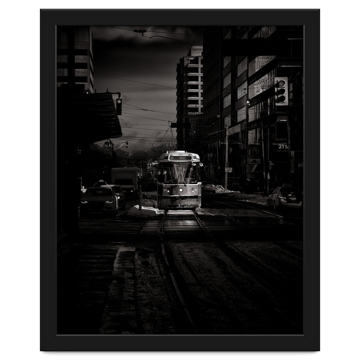 The 512 St. Clair Streetcar Toronto Canada Toned Version