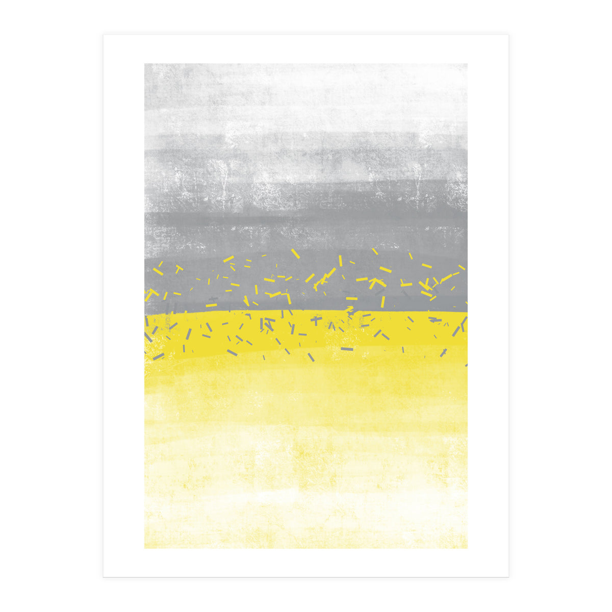 Abstract Painting No. 52 | Illuminating Yellow & Ultimate Grey (Print Only)