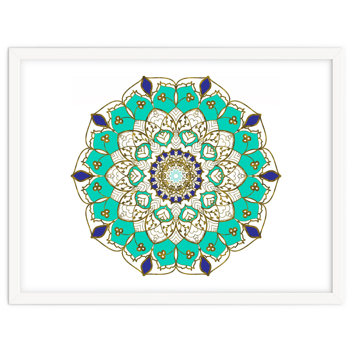 Blue and Gold Mandala