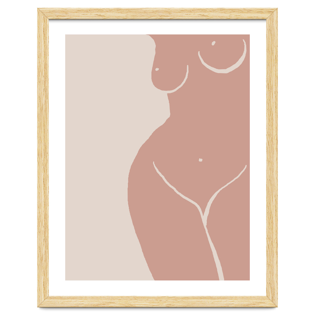 Female nude closeup line-a