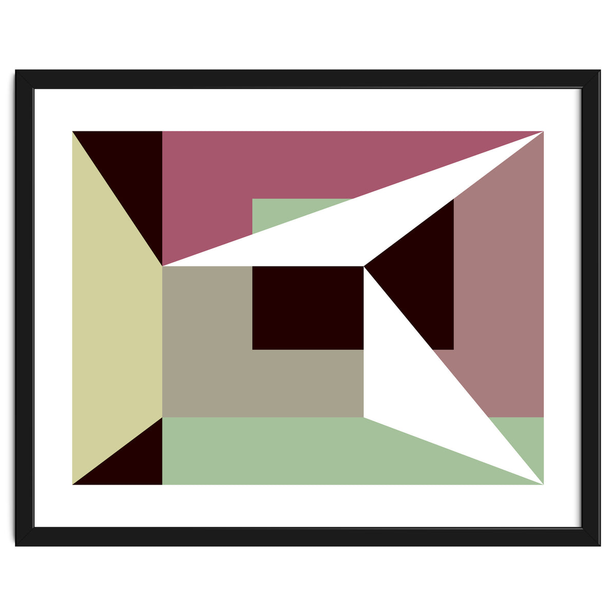 Geometric Shapes No. 26 - green & purple