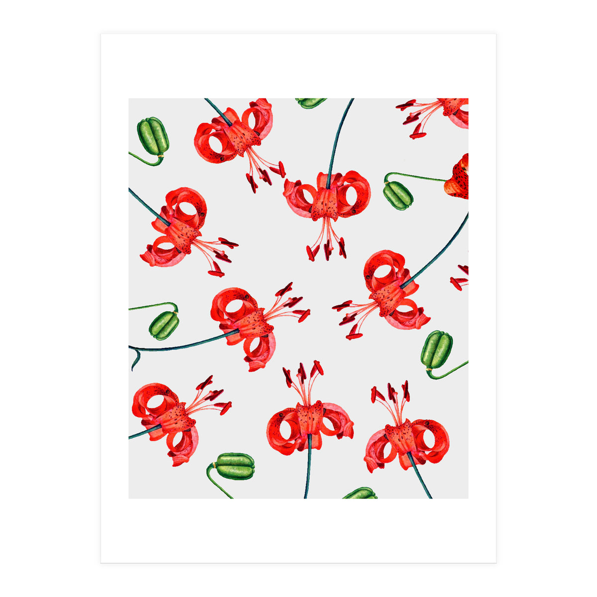 Exotic Floral Pattern (Print Only)