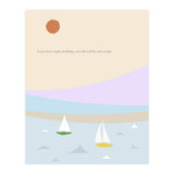 sailboat in the sunset ocean (Print Only) thumbnail