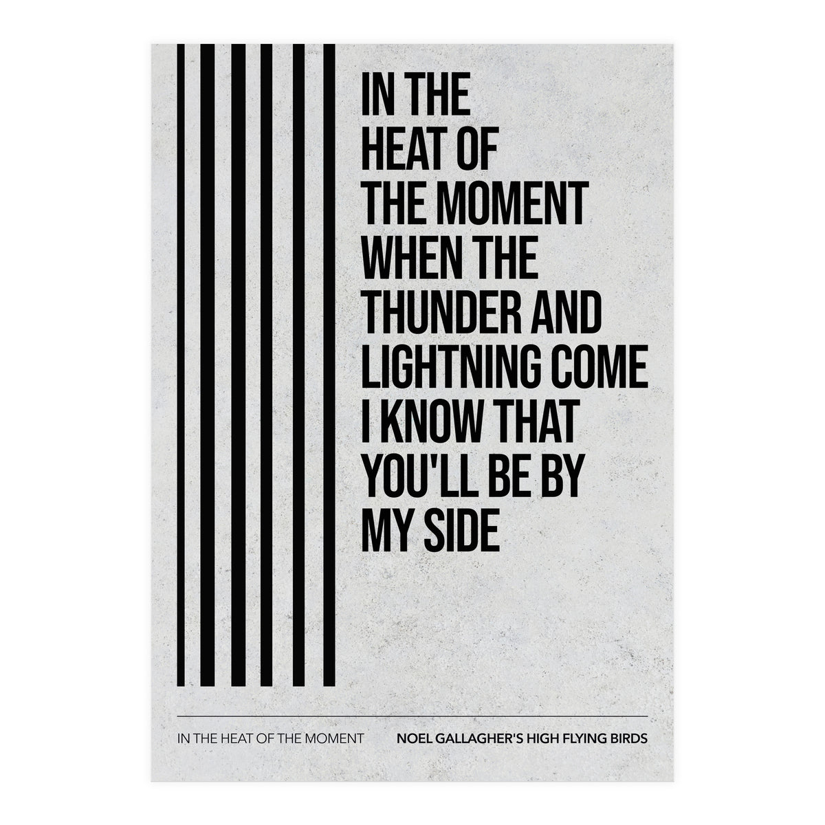 Noel Gallagher's High Flying Birds - In The Heat Of The Moment (Print Only)