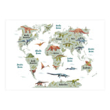 Dinosaur World Map  (Print Only) thumbnail