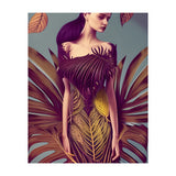 Lady dressed in Monstera Deliciosa Leaves (Print Only) thumbnail