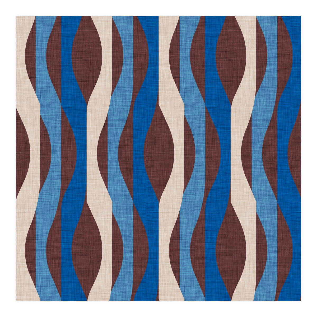 Mod Stripes Blue  (Print Only)