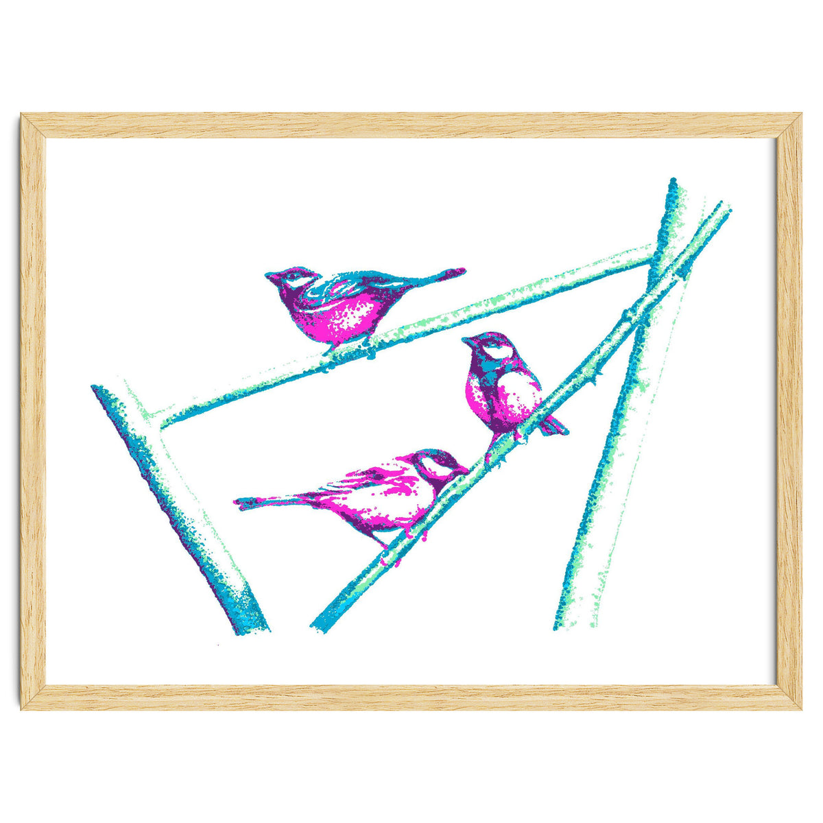 Garden Birds On A Branch