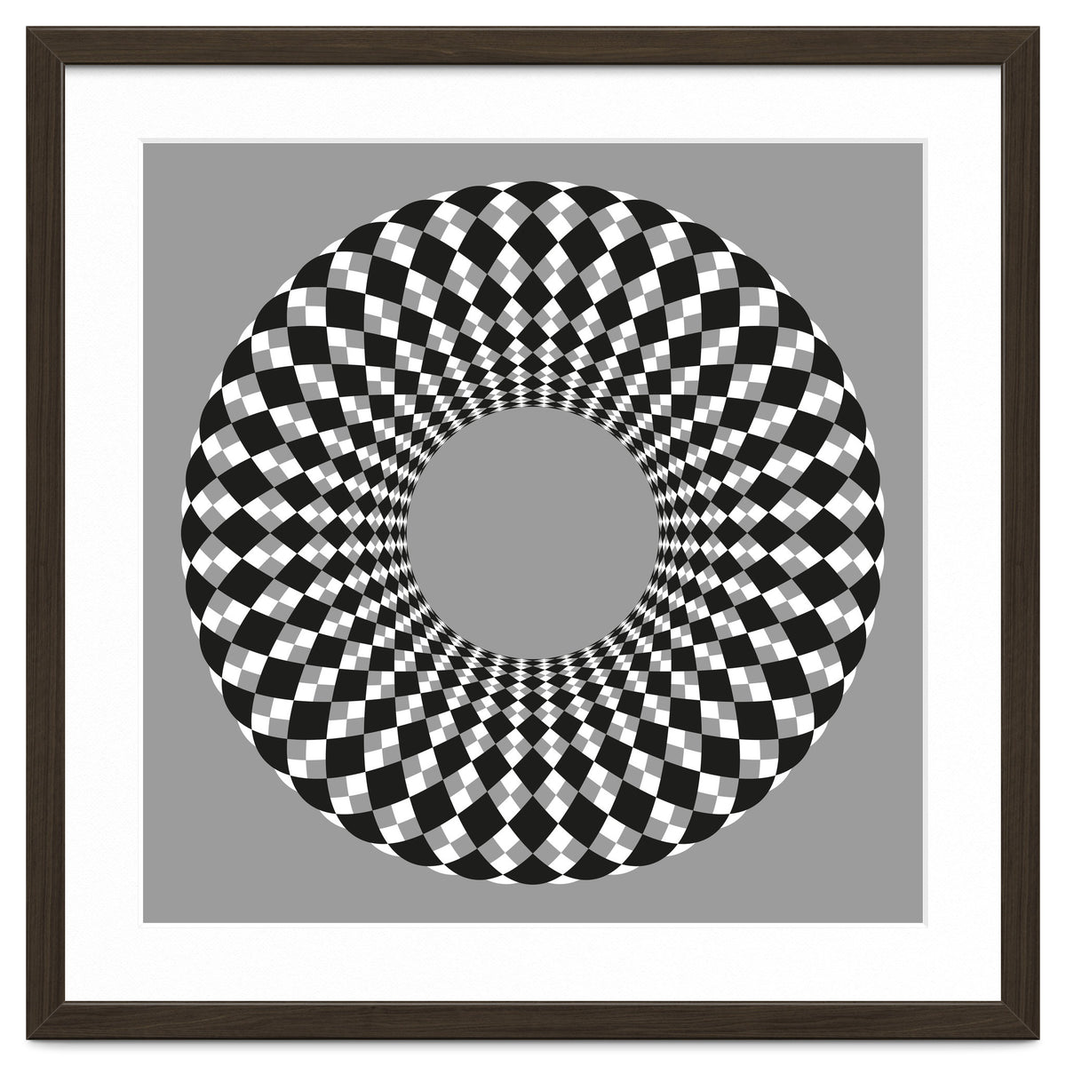 Black and white round