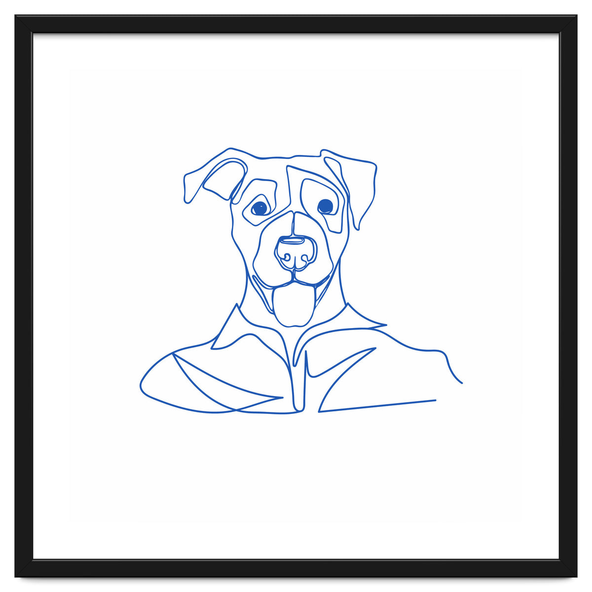 One Line Art Dog