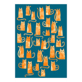 Ginger Cats Teal (Print Only) thumbnail